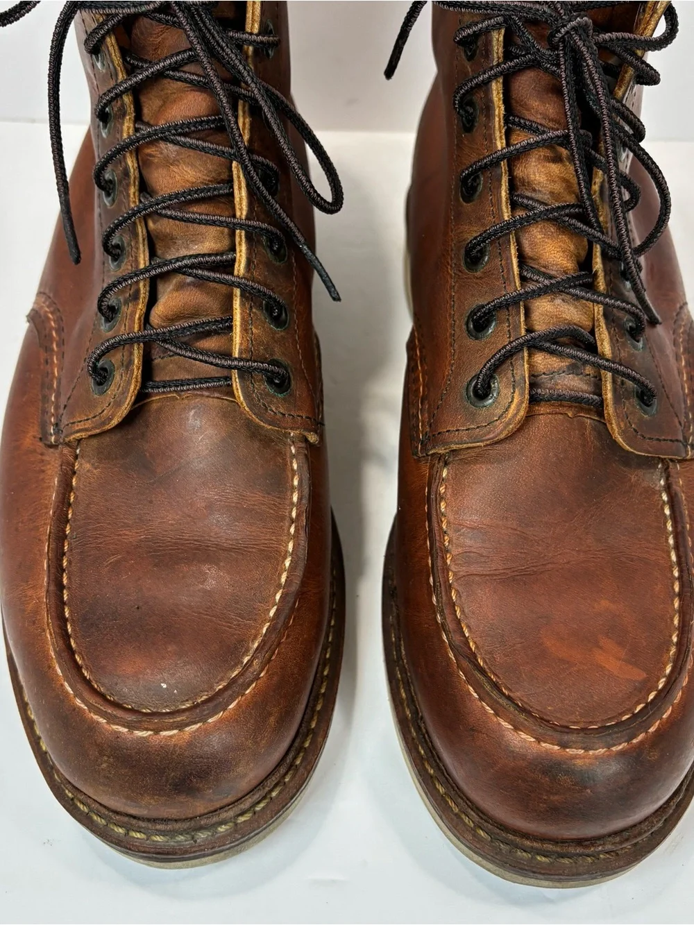Vtg Red Wing Classic Moc Toe Boot Men 9.5 D Brown Leather Insole 1907 Heritage